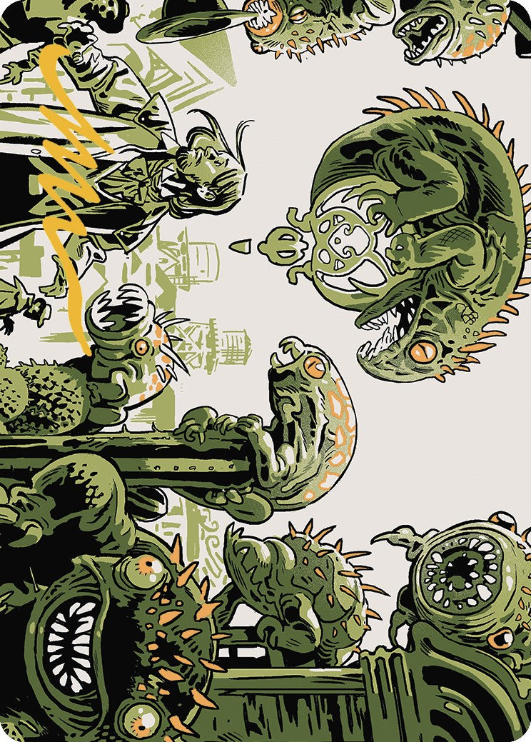 Pest Infestation Art Card (Gold-Stamped Signature) [Outlaws of Thunder Junction Art Series]-1