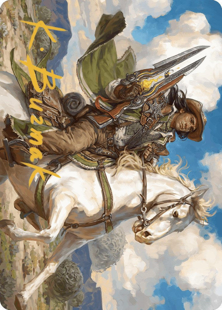 Wylie Duke, Atiin Hero Art Card (Gold-Stamped Signature) [Outlaws of Thunder Junction Art Series]-1
