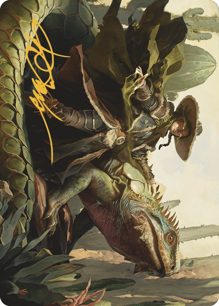 Outcaster Trailblazer Art Card (Gold-Stamped Signature) [Outlaws of Thunder Junction Art Series]-1