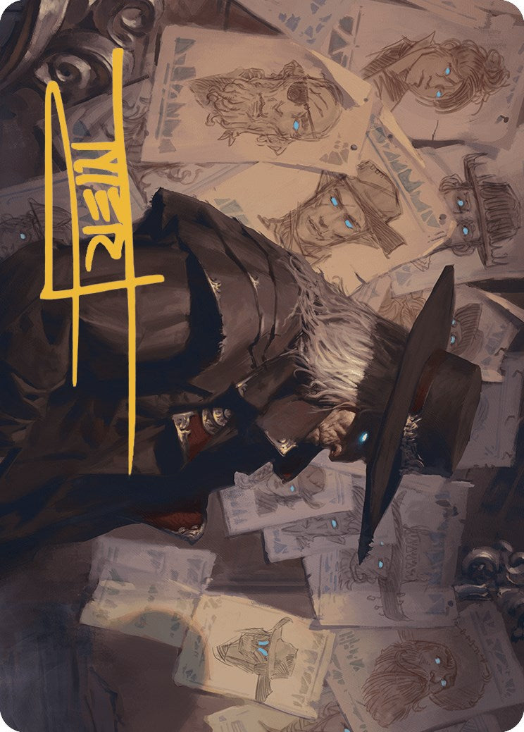 Lazav, Familiar Stranger Art Card (Gold-Stamped Signature) [Outlaws of Thunder Junction Art Series]-1