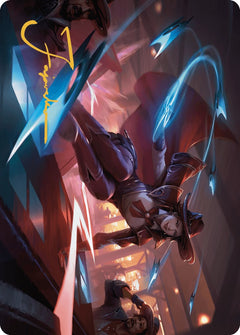 Slick Sequence Art Card (Gold-Stamped Signature) [Outlaws of Thunder Junction Art Series]-1