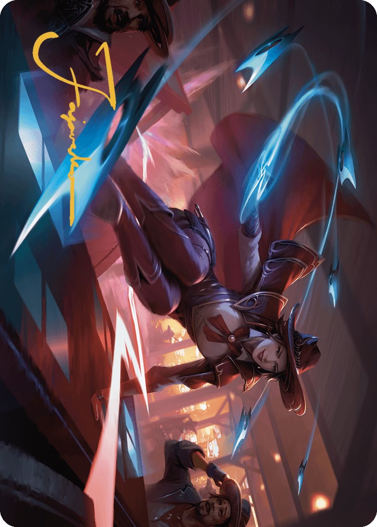 Slick Sequence Art Card (Gold-Stamped Signature) [Outlaws of Thunder Junction Art Series]-1