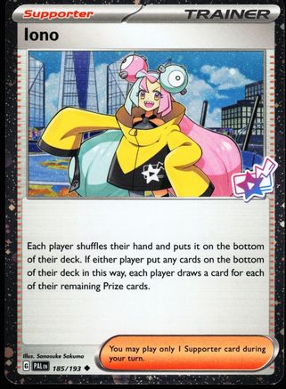 Iono (185/193) (Cosmo Foil) [Scarlet & Violet: Paldea Evolved]-1