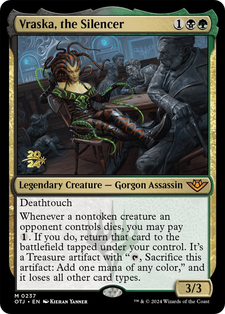 Vraska, the Silencer [Outlaws of Thunder Junction Prerelease Promos]-1