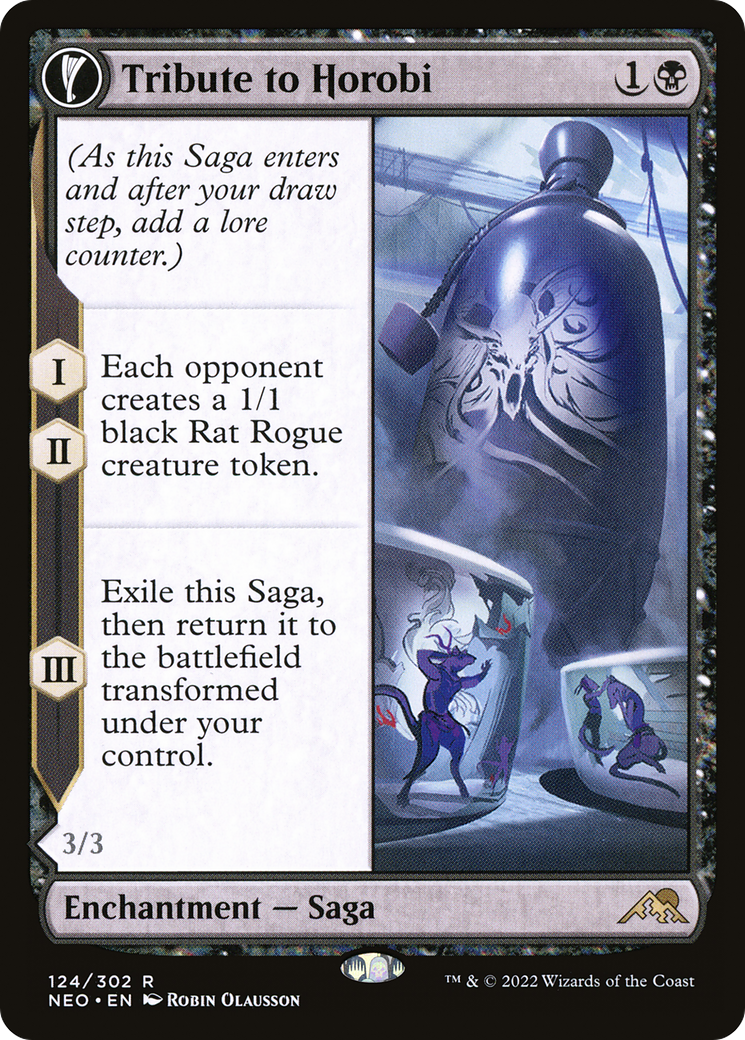 Tribute to Horobi (NEO-124) - Kamigawa: Neon Dynasty: (fandfc, enchantment)-1