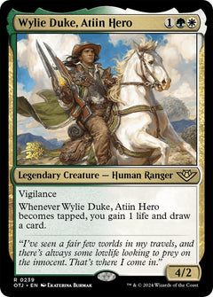 Wylie Duke, Atiin Hero [Outlaws of Thunder Junction Prerelease Promos]-1