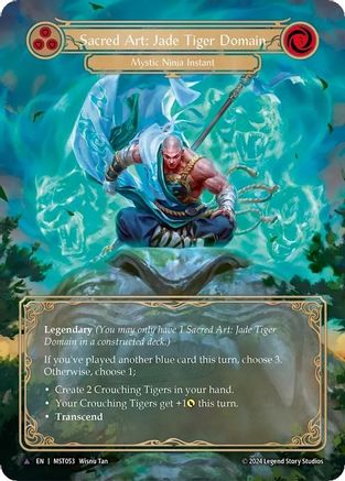 Sacred Art: Jade Tiger Domain (Marvel) [MST053] (Part the Mistveil)  Cold Foil-1