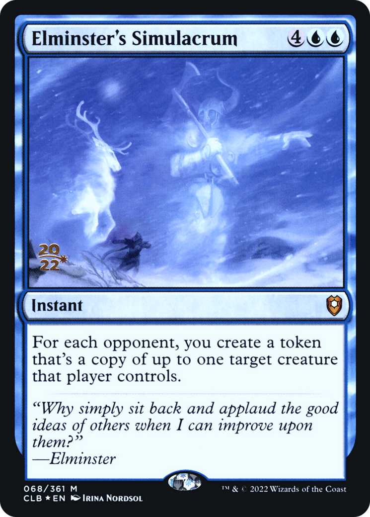 Elminster's Simulacrum [Commander Legends: Battle for Baldur's Gate Prerelease Promos]-1