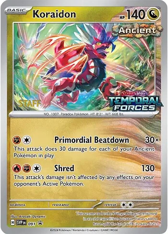 Koraidon (091) (Stamped) (Staff) [Scarlet & Violet: Black Star Promos]-1
