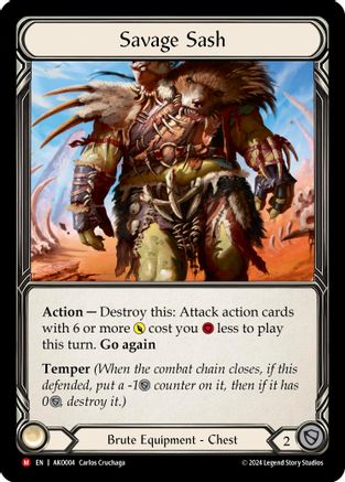Savage Sash [AKO004] (Armory Deck: Kayo)-1