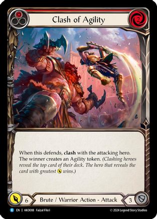 Clash of Agility (Red) [AKO008] (Armory Deck: Kayo)-1