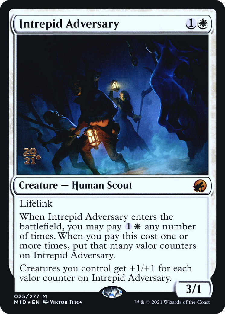 Intrepid Adversary [Innistrad: Midnight Hunt Prerelease Promos]-1