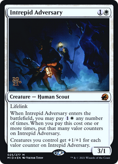 Intrepid Adversary [Innistrad: Midnight Hunt Prerelease Promos]-1