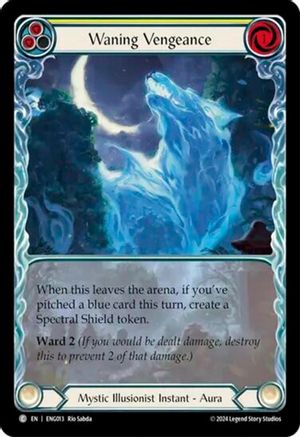 Waning Vengeance (Yellow) [ENG013] (Part the Mistveil Enigma Blitz Deck)-1