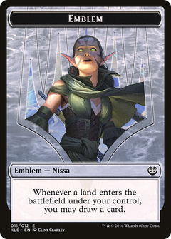 Nissa, Vital Force Emblem [Kaladesh Tokens]-1