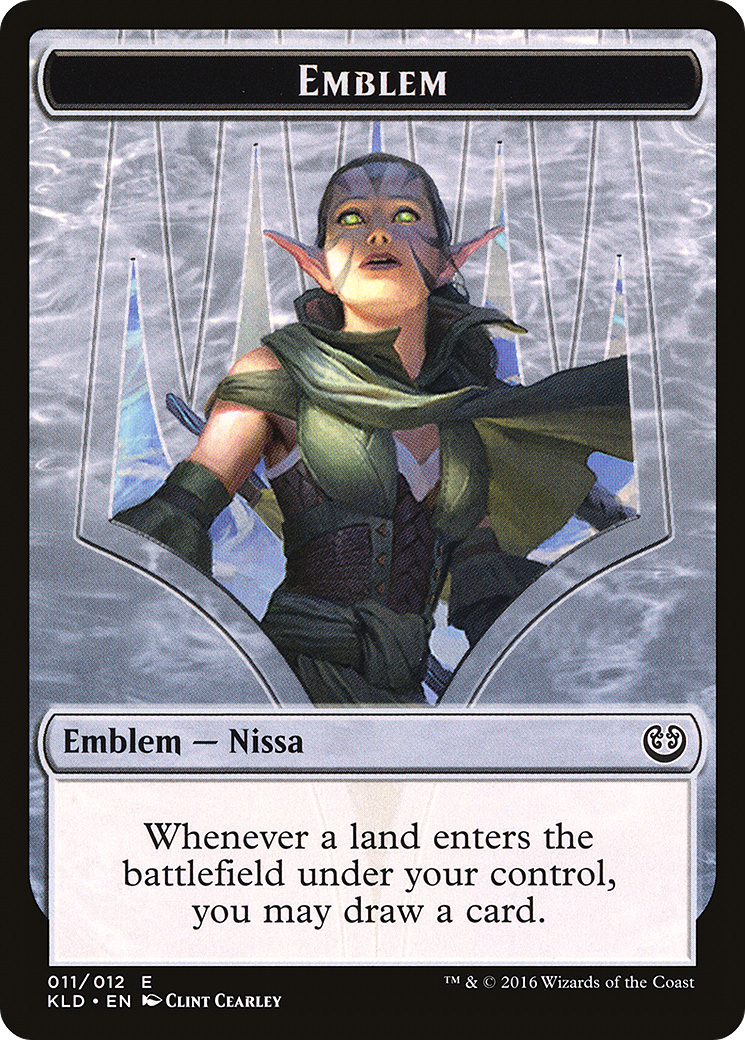 Nissa, Vital Force Emblem [Kaladesh Tokens]-1