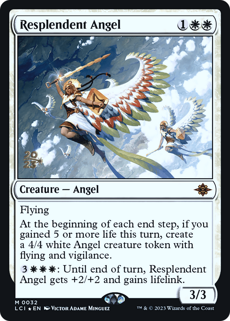 Resplendent Angel (LCI) [The Lost Caverns of Ixalan Prerelease Cards]-1