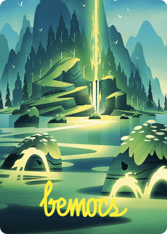 Leyline of Abundance // Leyline of Abundance (AWOE-073) - Wilds of Eldraine Art Series (Borderless) Foil-1