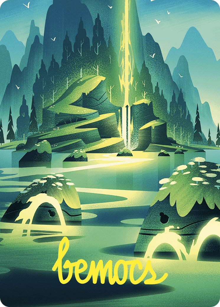 Leyline of Abundance // Leyline of Abundance (AWOE-073) - Wilds of Eldraine Art Series (Borderless) Foil-1