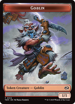 Goblin // Warrior Double-Sided Token [Tarkir: Dragonstorm Tokens]-1