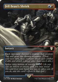 Fell Beast's Shriek (Borderless) (Surge Foil) [The Lord of the Rings: Tales of Middle-Earth Commander]-1