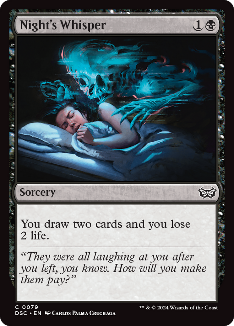 Night's Whisper [Duskmourn: House of Horror Commander]-1