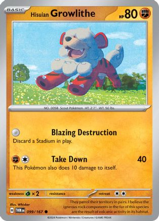 Hisuian Growlithe (099/167) [Scarlet & Violet: Twilight Masquerade]-1