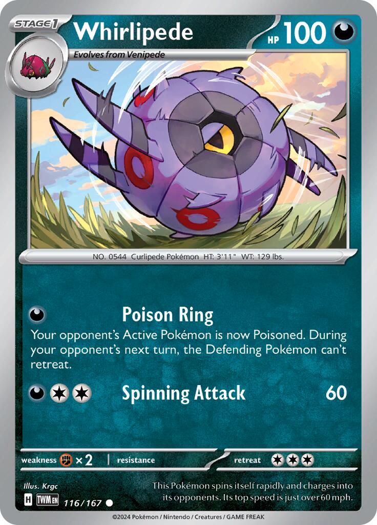 Whirlipede (116/167) [Scarlet & Violet: Twilight Masquerade]-1