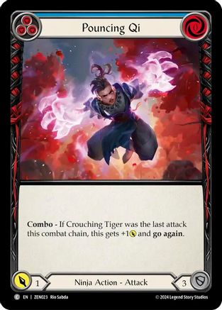 Pouncing Qi (Blue) [ZEN023] (Part the Mistveil Zen Blitz Deck)-1