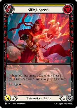 Biting Breeze (Yellow) [ZEN017] (Part the Mistveil Zen Blitz Deck)-1