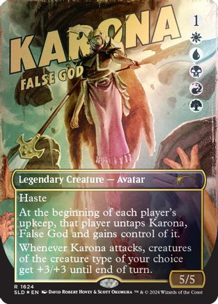 Karona, False God (Rainbow Foil) [Secret Lair Drop Series]-1