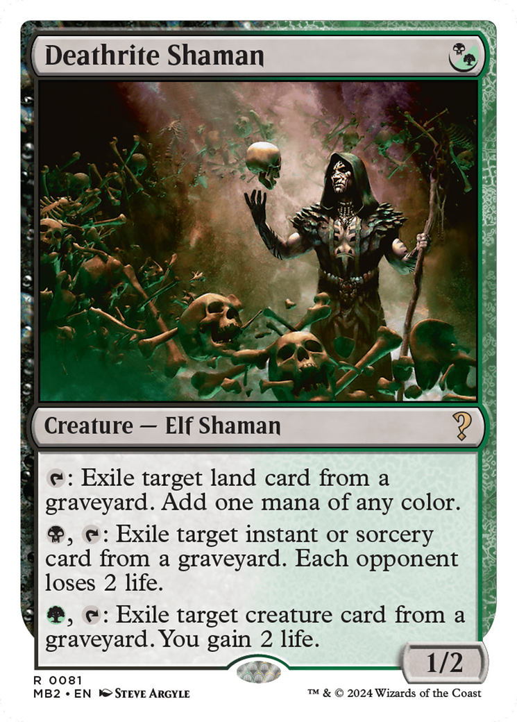Deathrite Shaman (White Border) [Mystery Booster 2]-1