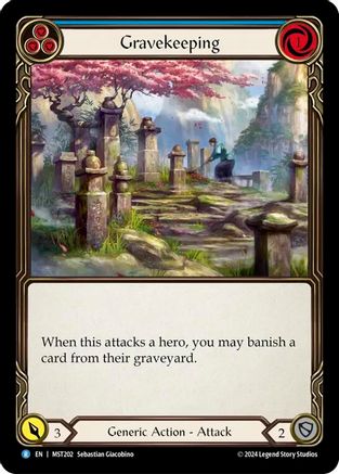 Gravekeeping (Blue) [MST202] (Part the Mistveil)  Rainbow Foil-1