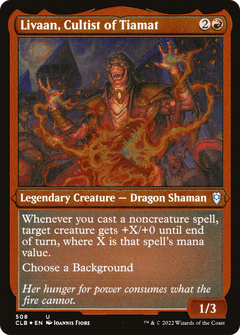 Livaan, Cultist of Tiamat (CLB-508) - Commander Legends: Battle for Baldur's Gate Etched Foil-1