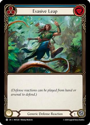 Evasive Leap (Blue) [MST220] (Part the Mistveil)  Rainbow Foil-1