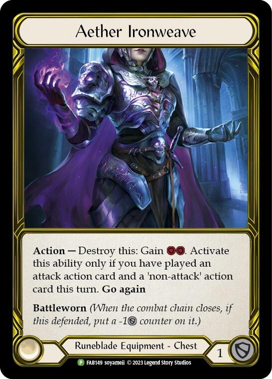 Aether Ironweave (Golden) [FAB149] (Promo)  Cold Foil-1
