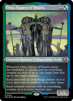 Omo, Queen of Vesuva (Foil Etched) (M3C-022) - Modern Horizons 3 Commander Foil-1