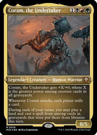 Coram, the Undertaker (Foil Etched) [Modern Horizons 3 Commander]-1