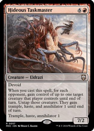 Hideous Taskmaster (Ripple Foil) [Modern Horizons 3 Commander]-1