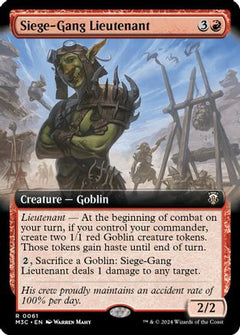Siege-Gang Lieutenant (Extended Art) (Ripple Foil) [Modern Horizons 3 Commander]-1