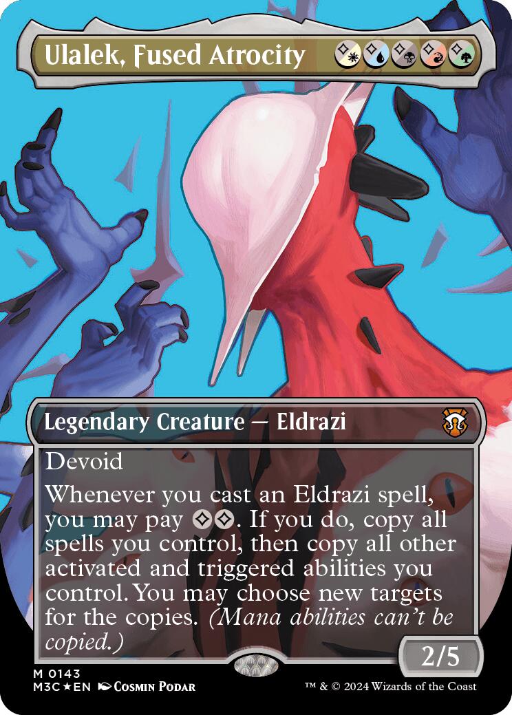 Ulalek, Fused Atrocity (Borderless) (Ripple Foil) [Modern Horizons 3 Commander]-1