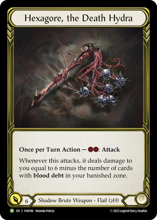 Hexagore, the Death Hydra (Golden) [FAB186] (Promo)  Cold Foil-1