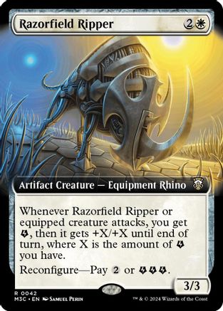 Razorfield Ripper (Extended Art) (Ripple Foil) [Modern Horizons 3 Commander]-1