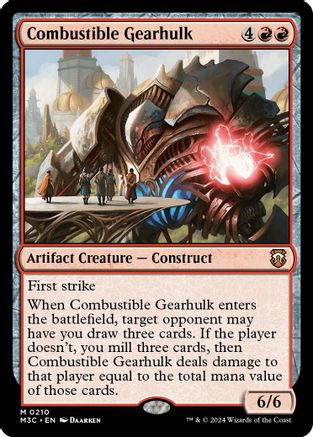 Combustible Gearhulk (Ripple Foil) [Modern Horizons 3 Commander]-1