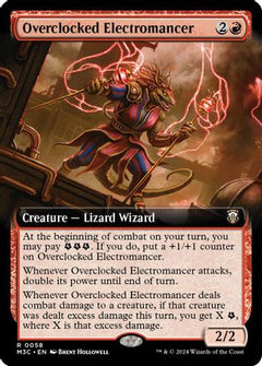 Overclocked Electromancer (Extended Art) (Ripple Foil) [Modern Horizons 3 Commander]-1