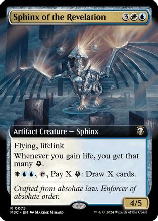 Sphinx of the Revelation (Extended Art) (Ripple Foil) [Modern Horizons 3 Commander]-1
