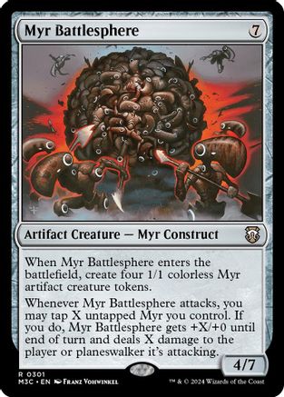 Myr Battlesphere (Ripple Foil) [Modern Horizons 3 Commander]-1