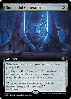 Stone Idol Generator (Extended Art) (Ripple Foil) [Modern Horizons 3 Commander]-1