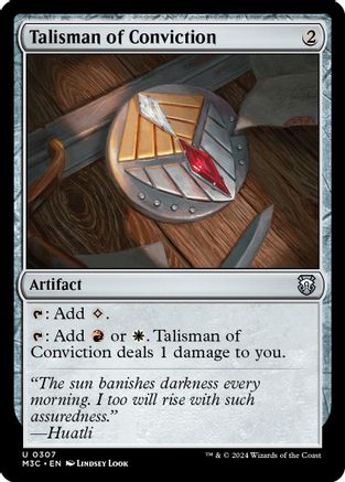 Talisman of Conviction (Ripple Foil) (M3C-307) - Modern Horizons 3 Commander Foil-1
