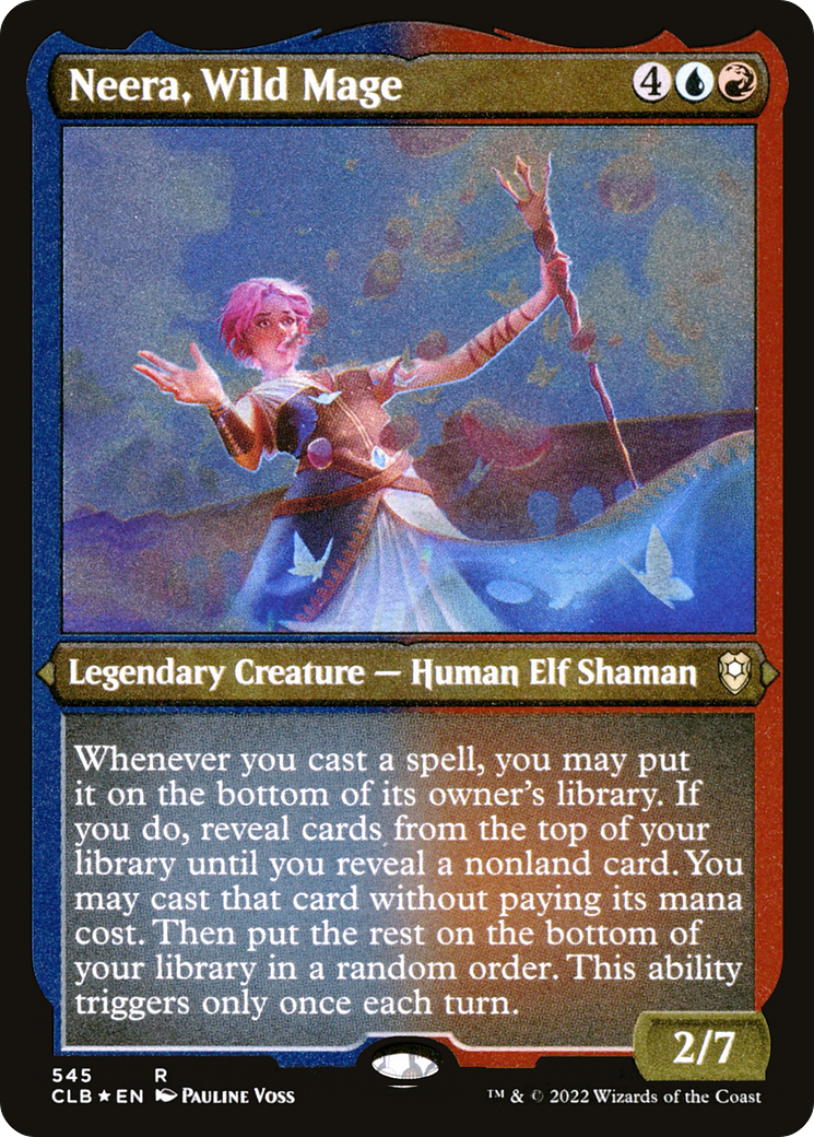 Neera, Wild Mage (CLB-545) - Commander Legends: Battle for Baldur's Gate Etched Foil-1